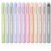 Shuttle Art 16 Pack Gel Highlighters, 8 Assorted Colors Highlighter Study Kit, Great for Journaling, Highlighting and Studying(12 Mild Colors)
