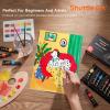 Shuttle Art Acrylic Paint Set, 30 x12ml Tubes Artist Quality Non Toxic Rich Pigments Colors Great for Kids Adults Professional Painting on Rocks Canvas Wood Clay Fabric Ceramic Crafts(30 Colors)