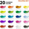 72 Pack Acrylic Paint Set, Shuttle Art 60 Colors Acrylic Paint Including Extra White Black & 12 Brushes, 2oz/60ml, Rich Pigmented, Water Proof, Ideal for Artists, Beginners on Canvas Rock Wood Ceramic(Chameleon)