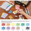 Shuttle Art 44 Pcs Magic Foam Texture Painting Kit, Including 28 Pcs Foam Texture Paper, 12 Colors Brush Tip Acrylic Paint Markers, Magical 3D Effect Painting Kit