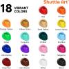 Shuttle Art Acrylic Paint Set Bundle, 18 Rrgular Colors in Large Bottle (250ml/8.45oz) and 12 Glow in the Dark Paint (60ml/2oz) for Artists