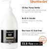 Shuttle Art White Fabric Paint, 33.8 oz(1000 ml) Large Bottle with Pump, Permanent Fabric Paint for Furniture, Sofa, Cushions, Clothes, Soft Non-Toxic Textile Paint for Color Changing, Renewal & Art Creations(White)