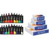 Shuttle Art Acrylic Painting Bundle, Set for 18 Colors Acrylic Paint Pouch (120ml/4oz) + 52 Multi Pack Painting Canvas Panels
