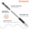 Shuttle Art Black Gel Pens, 50 Pack Fine Point Black Ink Pens Bulk, 0.5mm Rollerball Gel Ink Pens Smooth Writing with Comfortable Grip for Office, School and Home(100)