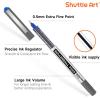 Shuttle Art Rollerball Pens, 10 Pack Blue Liquid Ink Pens, 0.5mm Extra Fine Point, Quick Drying for Writing Journaling Taking Notes School Office