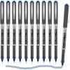 Shuttle Art Rollerball Pens, 10 Pack Blue Liquid Ink Pens, 0.5mm Extra Fine Point, Quick Drying for Writing Journaling Taking Notes School Office