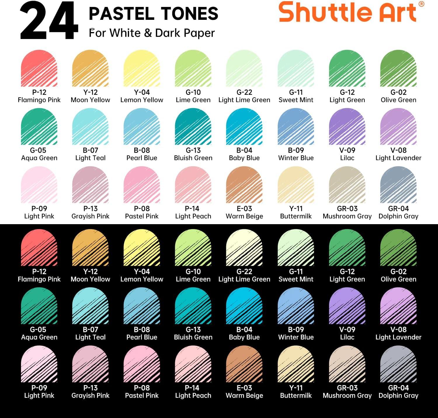 imageShuttle Art Colored Pens 24 Blue ampamp Green Tone Colors Cute Journal Pens 06mm Fine Point Colored Gel Pens for Black Paper Adult Coloring Writing Drawing Journaling Note Taking School Office Home24 Pastel Tone