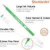 Shuttle Art Colored Pens, 24 Blue & Green Tone Colors Cute Journal Pens 0.6mm Fine Point Colored Gel Pens for Black Paper Adult Coloring Writing Drawing Journaling Note Taking School Office Home(24 Colors)