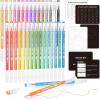 Shuttle Art Colored Pens, 24 Blue & Green Tone Colors Cute Journal Pens 0.6mm Fine Point Colored Gel Pens for Black Paper Adult Coloring Writing Drawing Journaling Note Taking School Office Home(30 Colors)