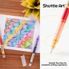 Shuttle Art School Work & Home Supplies Bundle, 10 Bright Colors 0.5mm Liquid Ink Rollerball Pens + 9 Colors Sticky Notes for Writing Journaling Taking Notes School Office Home