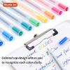 Shuttle Art School & Work Supplies Bundle, 15 Colors 0.5mm Japanese Style Pens + 9 Bright Colors Sticky Notes for Writing Journaling Taking Notes School Office Home