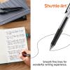 Shuttle Art School & Work Supplies Bundle, 48 Pack Black Retractable Gel Pens + 30 Pack Black Retractable Gel Pen Refills 0.7mm Fine Point for Writing Journaling Taking Notes School Office Home