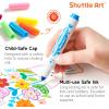 Shuttle Art Super Washable Markers, 30 Colors Broad Line Conical Tip Markers for Kids, Ultra Clean Coloring Book Marker Set, Home Classroom School Supplies for Toddlers Kids Adults Students Teachers