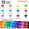 Shuttle Art 60 Pack Dot Markers, 12 Colors x 5 Sets Washable Bingo Daubers, Fun Art Supplies for Kids and Preschoolers, Non Toxic Water-Based