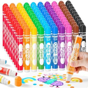 Shuttle Art 100 Pack Dot Markers, 10 Colors x 10 Sets Washable Bingo Daubers, Fun Art Supplies for Kids and Preschoolers, Non Toxic Water-Based