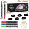Shuttle Art Chalk Markers, 30 Vibrant Colors Liquid Chalk Markers Pens for Chalkboards, Windows, Glass, Cars, Erasable, 3mm Reversible Fine Tip with Chalkboard Labels for Office Home Supplies(30 Colors)