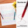 Shuttle Art School Work & Home Supplies Bundle, 15 Colors (10 Bright + 5 Vintage) 0.5mm Liquid Ink Rollerball Pens + 9 Colors Sticky Notes for Writing Journaling Taking Notes School Office Home