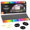 Shuttle Art Chalk Markers, 30 Vibrant Colors Liquid Chalk Markers Pens for Chalkboards, Windows, Glass, Cars, Erasable, 3mm Reversible Fine Tip with Chalkboard Labels for Office Home Supplies(30 Colors)