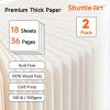 Shuttle Art Acrylic Paint Marker Journal – 30 Sheets 3.94×3.94 Watercolor Journal with 140LB (300 GSM) Watercolor Paper for Acrylic Markers & Watercolor(2.36×2.36 in)