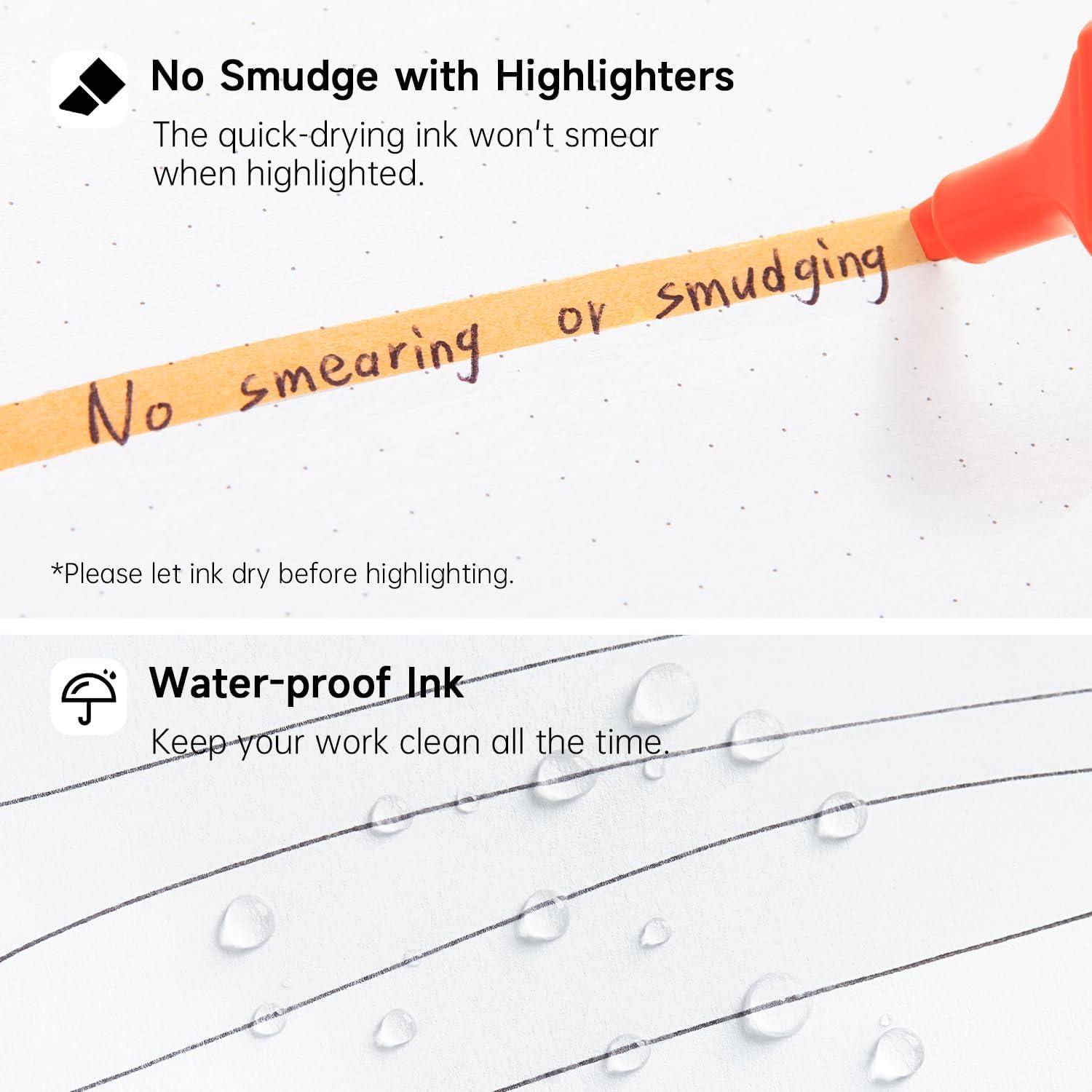 imageShuttle Art Fancy Pens Gift Set 12 Pack Colored Retractable Black Ink Ballpoint Pens Cute Pens 10mm Medium Point Waterproof Elegant Gift Set for Writing Journaling Note Taking School Office Home