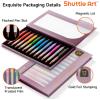 Shuttle Art Fancy Pens Gift Set, 12 Pack Colored Retractable Black Ink Ballpoint Pens, Cute Pens 1.0mm Medium Point Waterproof Elegant Gift Set for Writing Journaling Note Taking School Office Home