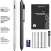 Shuttle Art 4 in 1 Multicolor Pen, 2 Pack Retractable Ballpoint Pens with 1.0mm Black Blue Red Ink and 0.5mm Mechanical Pencil, Multifunction Pens Gift Set for Writing Note Taking School Office Home