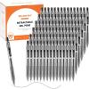 Shuttle Art Black Gel Pens, Ink Glide Series 90 Pack Retractable 0.5mm Fine Point Rollerball Gel Ink Pens Bulk Set Quick Drying Smooth Writing with Grip for Journaling Note Taking Office School Home(90)