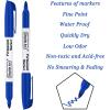 Shuttle Art Permanent Markers, 30 Pack Blue Permanent Marker set,Fine Point, Works on Plastic,Wood,Stone,Metal and Glass for Doodling, Marking…