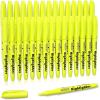 Shuttle Art School & Work Supplies Bundle, 11 Pack Pastel Gel Ink Pens in black ink, 0.5mm Tip + 30 Pack Yellow Chisel Tip Highlighters for Writing Journaling Taking Notes School Office