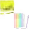 Shuttle Art School & Work Supplies Bundle, 11 Pack Pastel Gel Ink Pens in black ink, 0.5mm Tip + 30 Pack Yellow Chisel Tip Highlighters for Writing Journaling Taking Notes School Office