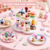 Shuttle Art Air Dry Clay for Kids – Cake Time, 52 PCS Modeling Clay Kit with Sculpting Tools and Tutorials, Safe & Non-Sticky, Craft Gifts for Boys & Girls(Cake Time)