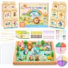 Shuttle Art Air Dry Clay for Kids – Cake Time, 52 PCS Modeling Clay Kit with Sculpting Tools and Tutorials, Safe & Non-Sticky, Craft Gifts for Boys & Girls(Zoo Town)