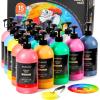 Shuttle Art Titanium White Acrylic Paint, 33.8oz/1000ml Large Capacity Pump Bottle with Cover, Fast Drying Non-Toxic, High Coverage Titanium White Paint for Kids, Artists, Students & DIY Crafts(Assorted)