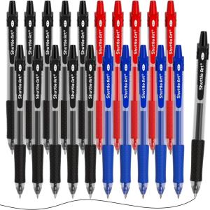 Shuttle Art Red Gel Pens, 40 Pack Retractable 0.7mm Medium Point Rollerball Red Ink Pens Smooth Writing with Comfortable Grip for Writing Journaling Taking Notes Office School Home(Black  Blue  Red)