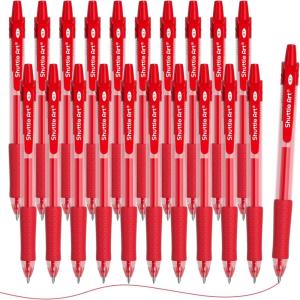 Shuttle Art Red Gel Pens, 40 Pack Retractable 0.7mm Medium Point Rollerball Red Ink Pens Smooth Writing with Comfortable Grip for Writing Journaling Taking Notes Office School Home(Red)