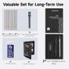 Shuttle Art 4 in 1 Multicolor Pen, 2 Pack Retractable Ballpoint Pens with 1.0mm Black Blue Red Ink and 0.5mm Mechanical Pencil, Multifunction Pens Fresh Style Gift Set for Writing School Office Home(Sleek Style)