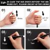 Shuttle Art Chalk Markers, 12 White Liquid Chalk Markers Pens for Blackboards, Windows, Glass, Cars, Water-based, Erasable, 3mm Reversible Fine Tip with Chalkboard Labels for Office Home Supplies