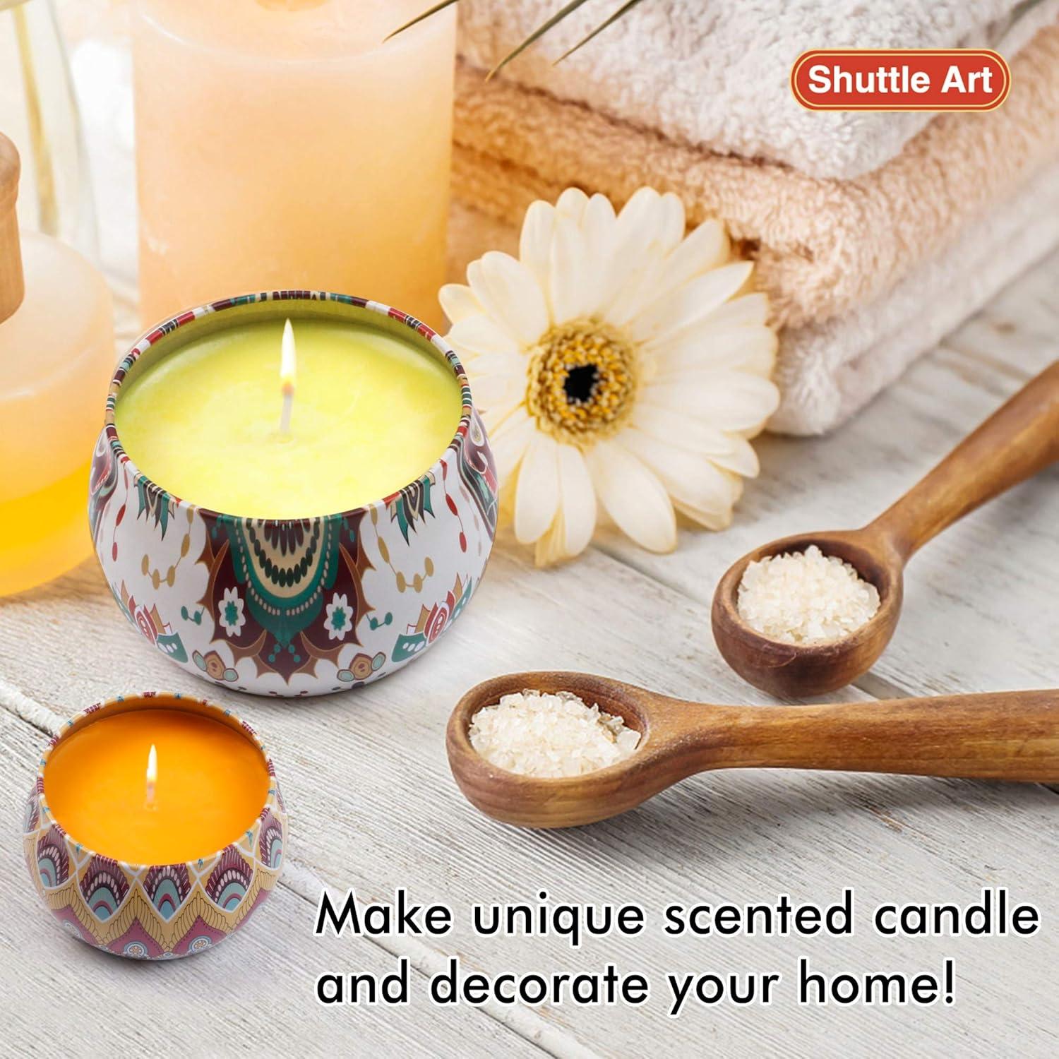 image:imageCandle Making Kit Shuttle Art Candle Making Supplies for Adults Complete DIY Beginners Set Including 3 LB Soy Wax Fragrance Oil Candle Dye Wicks Tins Melting Pot Gift Wrapping Paper and More