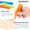 Shuttle Art Highlighters Bundle, 16 Assorted Colors(8 Rainbow 8 Pastel) Highlighter Pens, Chisel Tip Dry-Quickly Non-Toxic Highlighter Markers for Adults Kids Highlighting in the Home Scho