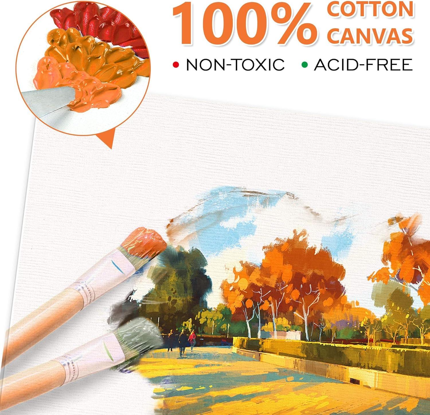 image:imageShuttle Art Acrylic Painting Bundle Set for 66 Colors Acrylic Paint in Tubes 22ml074oz 36 Multi Pack Painting Canvas Panels
