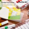 Shuttle Art Acrylic Paint Markers and Marker Journal Set, 48 Colors Automatic Ink Control Acrylic Paint Markers + 2.36×2.36 Watercolor Journal Set