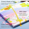 Shuttle Art Acrylic Paint Markers and Stretched Canvas Set, 25 Colors Dual Tip Acrylic Paint Markers + 12 PCS Stretched Canvas Set