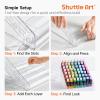 Shuttle Art Acrylic Paint Organizer, 7 Layers Clear Storage Rack, Snap On Organizer for Acrylic Paint, Oil Paints, Nail Polish and Craft Supplies