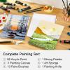 Shuttle Art Acrylic Painting Bundle, Set for 66 Colors Acrylic Paint in Tubes (22ml/0.74oz) + 36 Multi Pack Painting Canvas Panels