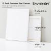 Shuttle Art Stretched Canvas and Acrylic Paint Bundle, Art Painting Supplies Set for 50 Colors Acrylic Paint Bottles (60ml/2oz) & 12 Pack Painting Canvas (11×14”)