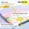 Shuttle Art Stretched Canvas and Acrylic Paint Bundle, Art Painting Supplies Set for 50 Colors Acrylic Paint Bottles (60ml/2oz) & 12 Pack Painting Canvas (11×14”)