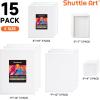 Shuttle Art Stretched Canvas and Acrylic Paint Bundle, Art Painting Supplies Set for 50 Colors Acrylic Paint Bottles (60ml/2oz) & 15 Pack Painting Canvas (5×7”, 8×10”, 9×12”, 11×14”)