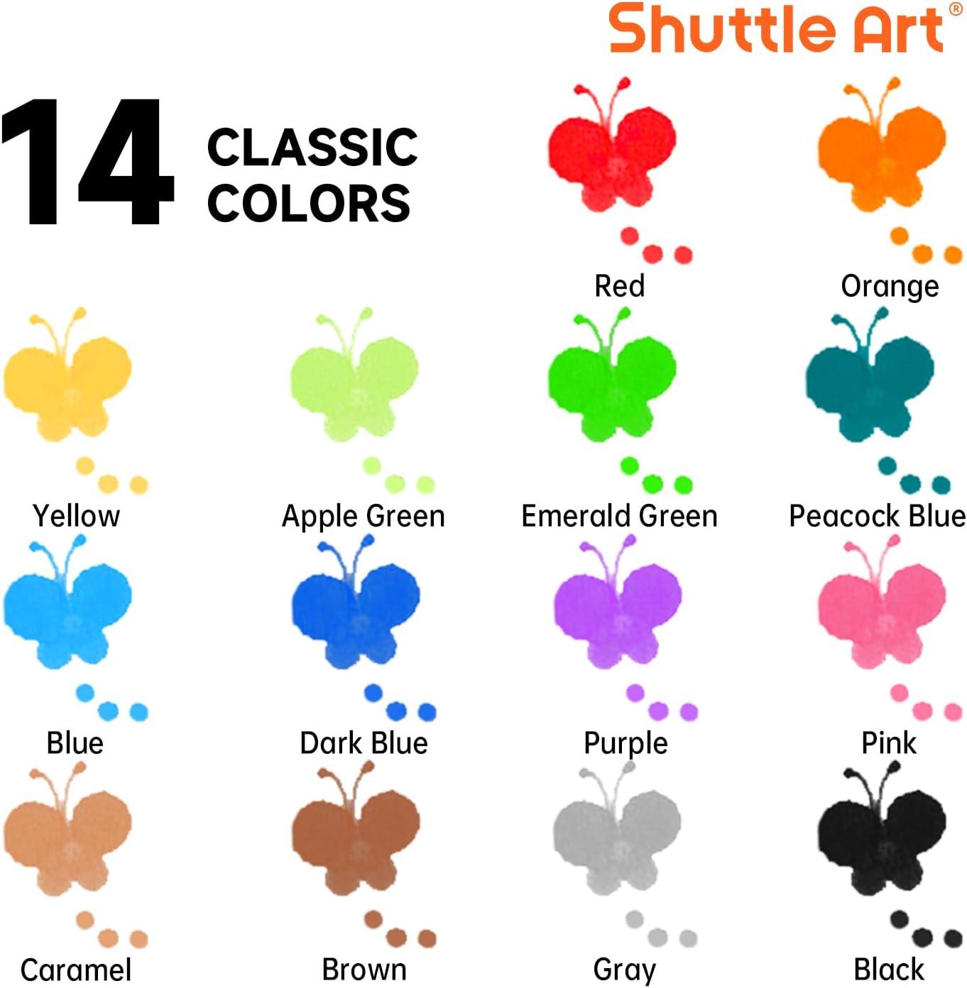 image:imageShuttle Art 33 Pack Non Toxic Kids Painting Set with 10 Colors Dot Markers 14 Colors Bingo Daubers with 135 Patterns