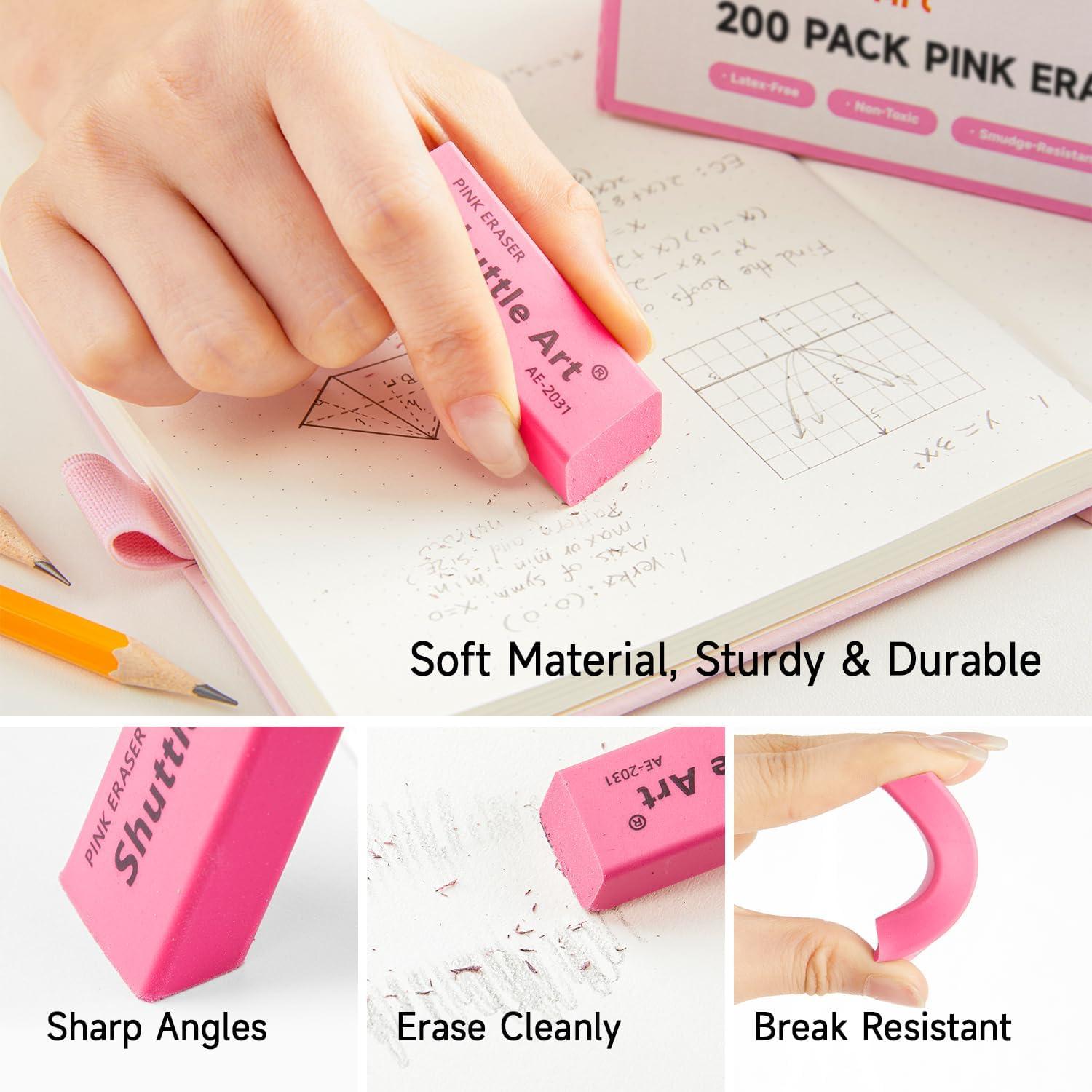 image:imageShuttle Art 8 Colors Watercolor Paint Set Bundle 60 Pack 8 Colors Watercolor Paint Set Bulk 200 Pack Pink Erasers