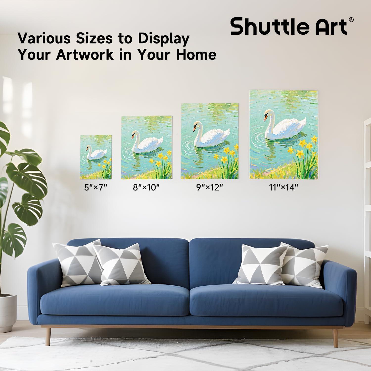 image:imageShuttle Art Canvas Panels and Acrylic Paint Bundle Art Painting Supplies Set for 18 Colors Acrylic Paint Bottles 240ml812oz amp 36 Pack Painting Canvas 5x7 8x10 9x12 11x14